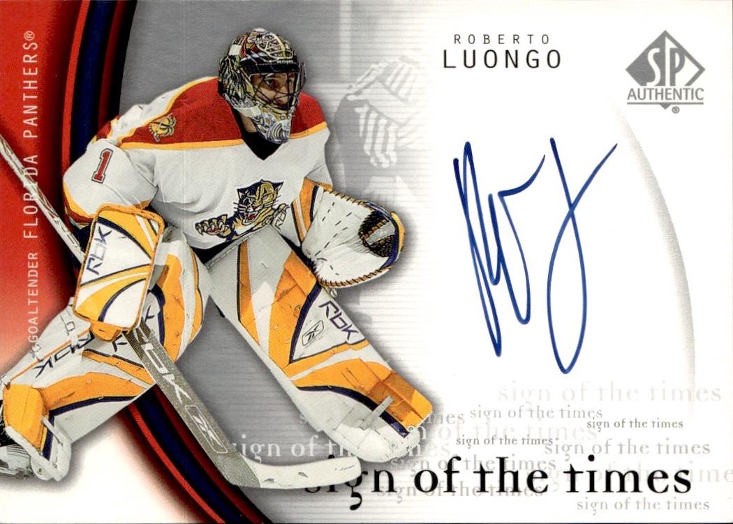 2005-06 SP Authentic Hockey Sign of the Times #RL Florida Panthers, Roberto Luongo