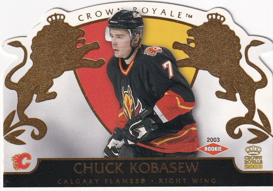 2002-03 Pacific Crown Royale Hockey Rookie #/2299 #106 Calgary Flames, Chuck Kobasew
