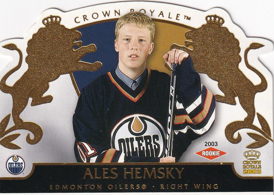 2002-03 Pacific Crown Royale Hockey Rookie #/2299 #114 Edmonton Oilers (Ales Hemsky)