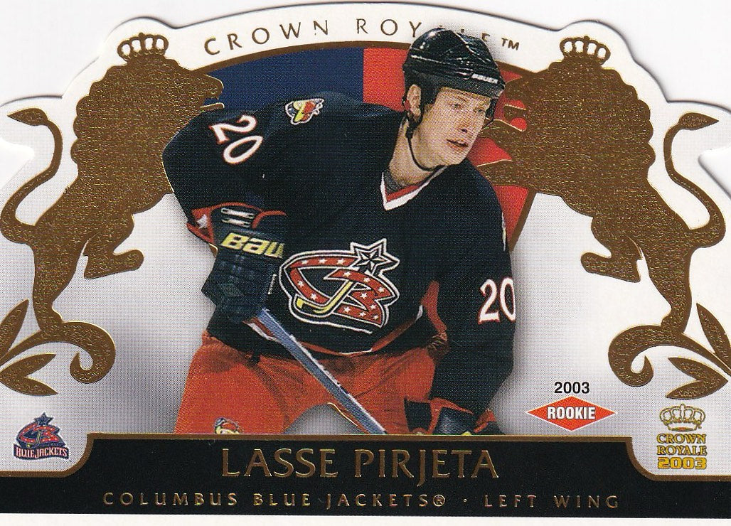 2002-03 Pacific Crown Royale Hockey Rookie #/2299 #110 Columbus Blue Jackets (Lasse Pirjeta)