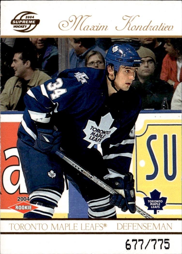 2003-04 Pacific Supreme Hockey #/775 #138 Toronto Maple Leafs (Maxim Kondratiev)