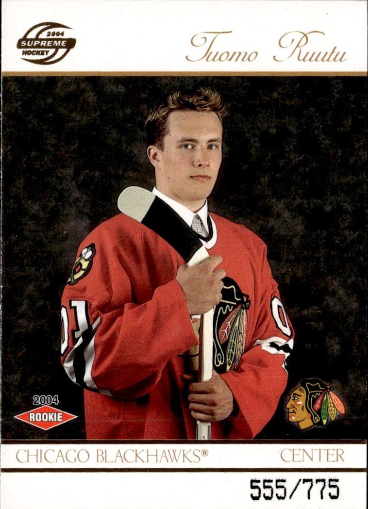 2003-04 Pacific Supreme Hockey #/775 #111 Chicago Blackhawks (Tuomo Ruutu)