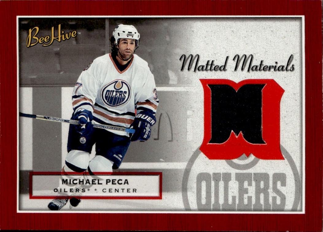 2005-06 Upper Deck Beehive Hockey Matted Materials #MM-PE Edmonton Oilers (Michael Peca)