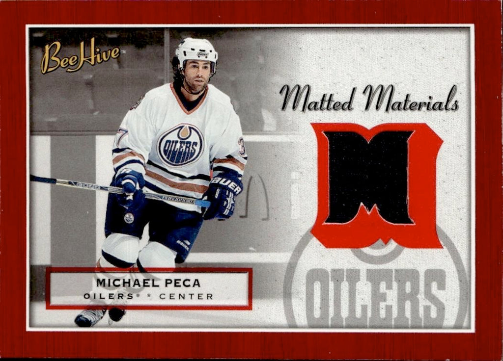 2005-06 Upper Deck Beehive Hockey Matted Materials #MM-PE Edmonton Oilers (Michael Peca)