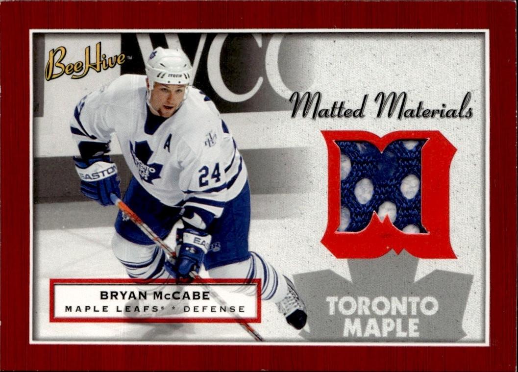 2005-06 Upper Deck Beehive Hockey Matted Materials #MM-MC Toronto Maple Leafs (Bryan McCabe)