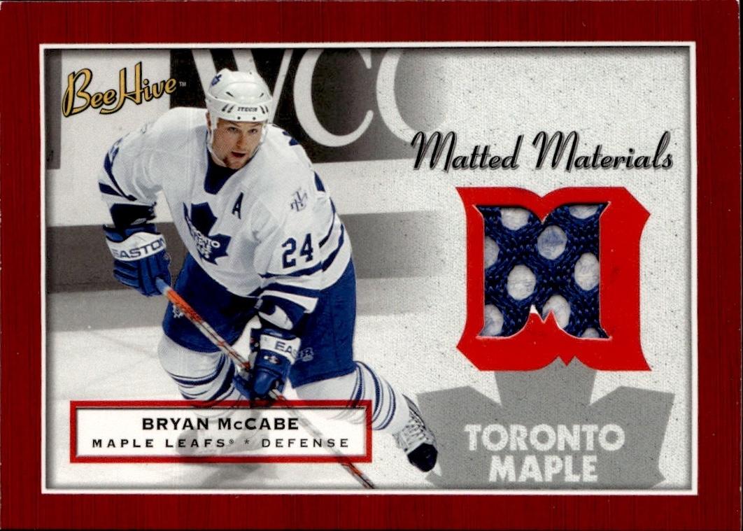 2005-06 Upper Deck Beehive Hockey Matted Materials #MM-MC Toronto Maple Leafs (Bryan McCabe)