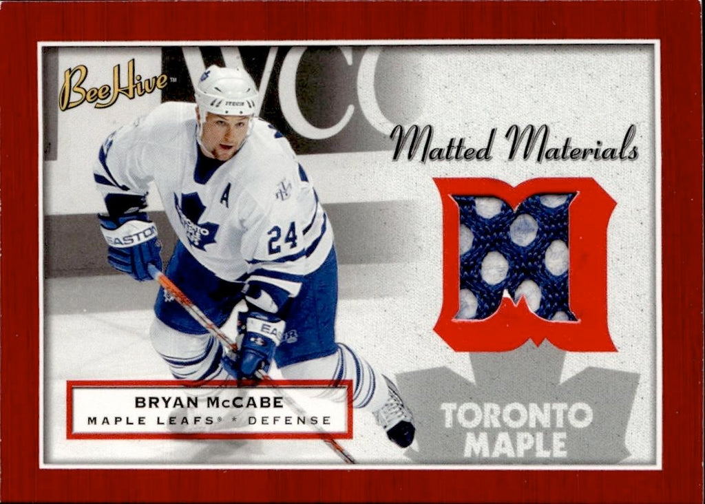2005-06 Upper Deck Beehive Hockey Matted Materials #MM-MC Toronto Maple Leafs (Bryan McCabe)