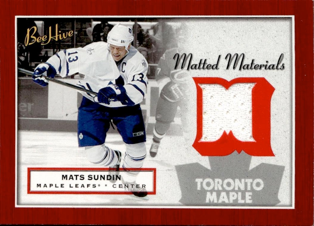 2005-06 Upper Deck Beehive Hockey Matted Materials #MM-MS Toronto Maple Leafs (Mats Sundin)