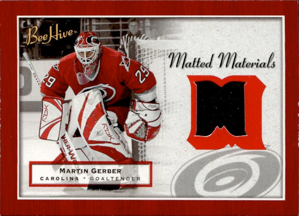 2005-06 Upper Deck Beehive Hockey Matted Materials #MM-MG Carolina Hurricanes (Martin Gerber)