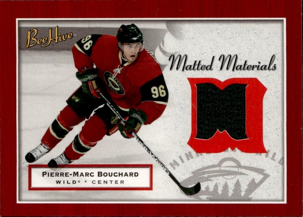 2005-06 Upper Deck Beehive Hockey Matted Materials #MM-PB Minnesota Wild (Pierre-Marc Bouchard)