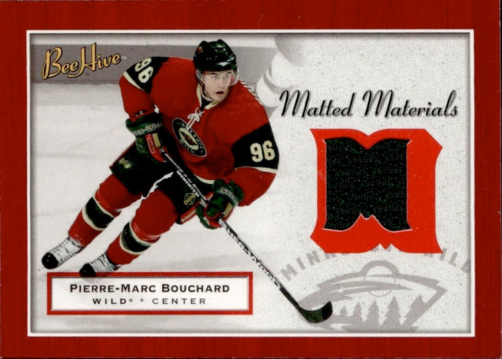 2005-06 Upper Deck Beehive Hockey Matted Materials #MM-PB Minnesota Wild (Pierre-Marc Bouchard)