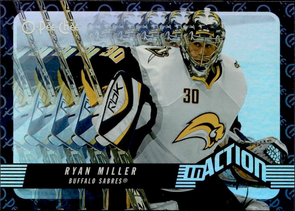 2007-08 O-Pee-Chee Hockey Pee-Chee - In Action #IA18 Buffalo Sabres (Ryan Miller)