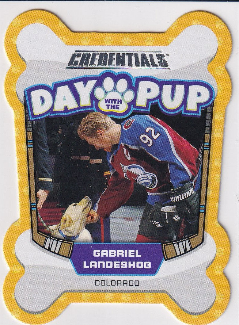 2023-24 Upper Deck Credentials Hockey Day with the Pup #DWTP-5 Colorado Avalanche, Gabriel Landeskog
