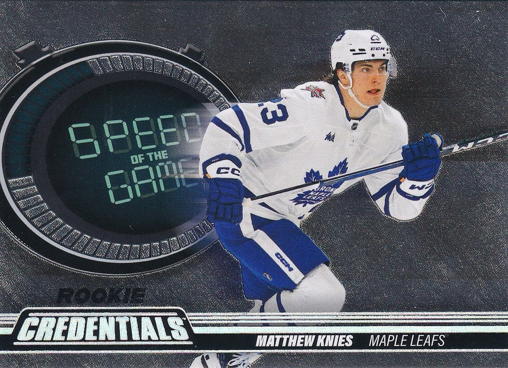 2023-24 Upper Deck Credentials Hockey Speed of the Game Rookies #SGR23 Toronto Maple Leafs, Matthew Knies
