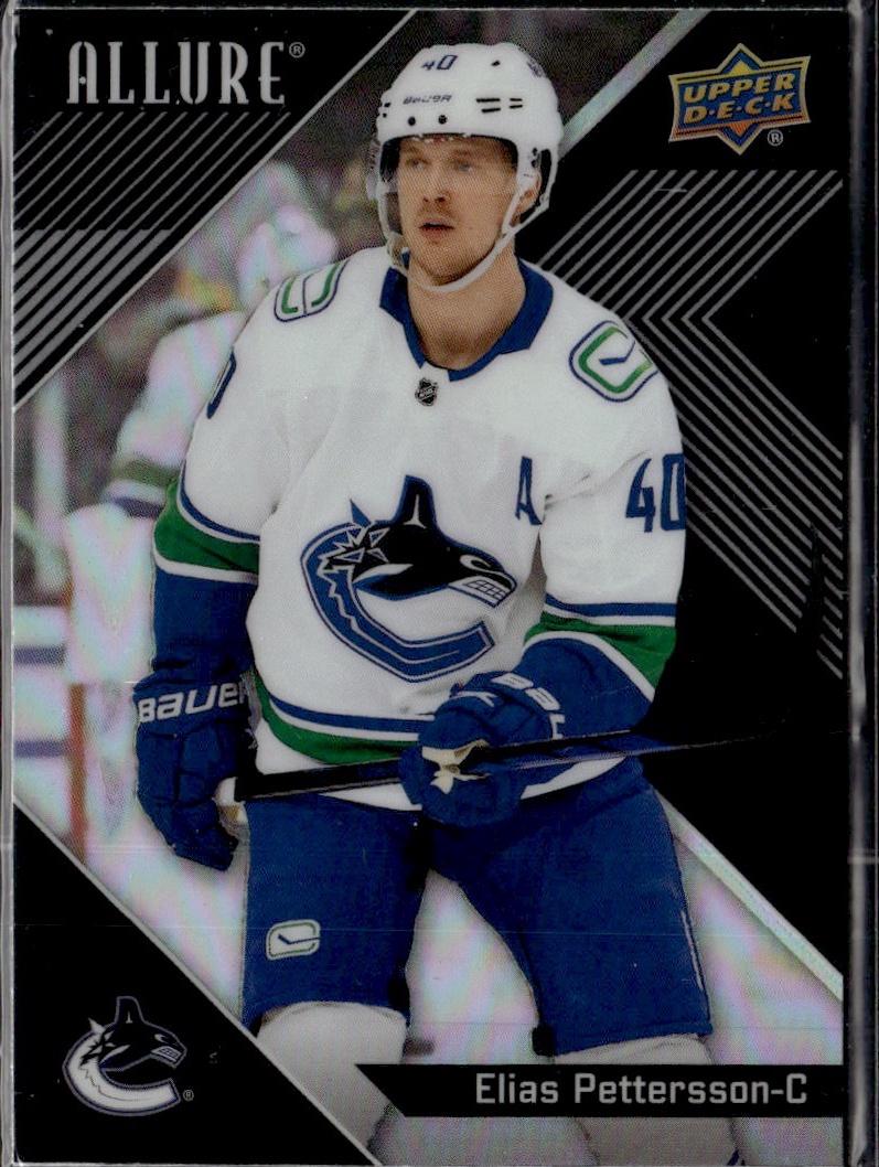 2024-25 Upper Deck Allure Hockey Black Rainbow #100 Vancouver Canucks, Elias Pettersson