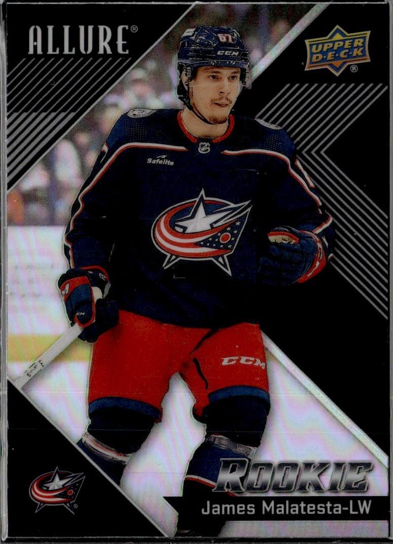 2024-25 Upper Deck Allure Hockey Black Rainbow #122 Columbus Blue Jackets, James Malatesta