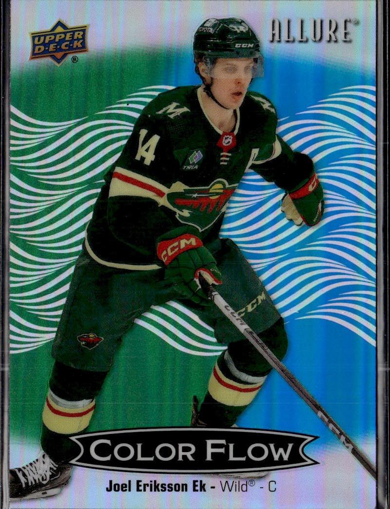 2024-25 Upper Deck Allure Hockey Color Flow Green-Blue #CFL-24 Minnesota Wild (Joel Eriksson Ek)