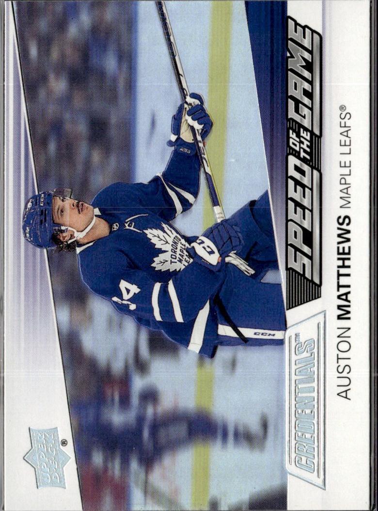 2021-22 Upper Deck Credentials Hockey Speed of the Game #SG21 Toronto Maple Leafs (Auston Matthews)