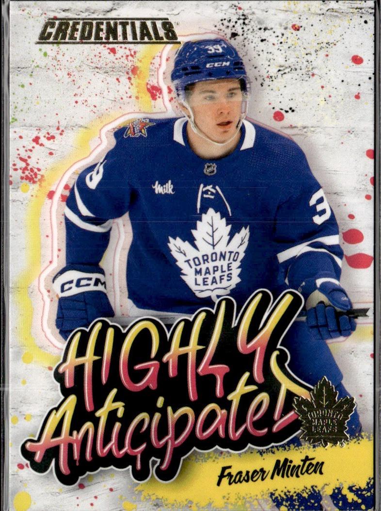 2023-24 Upper Deck Credentials Hockey Highly Anticipated #HA-10 Toronto Maple Leafs (Fraser Minten)