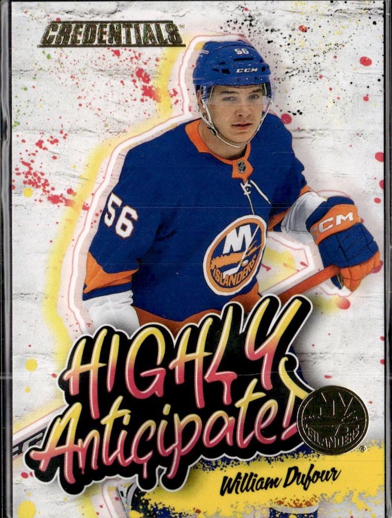 2023-24 Upper Deck Credentials Hockey Highly Anticipated #HA-18 New York Islanders (William Dufour)
