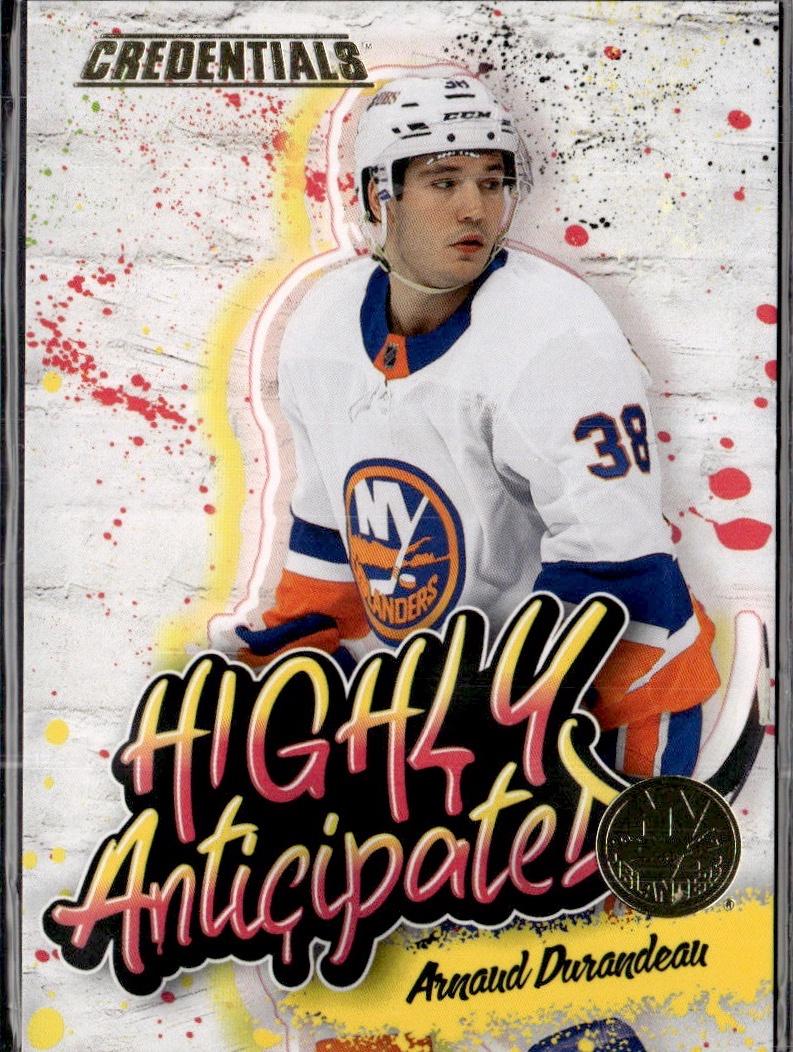 2023-24 Upper Deck Credentials Hockey Highly Anticipated #HA-9 New York Islanders (Arnaud Durandeau)
