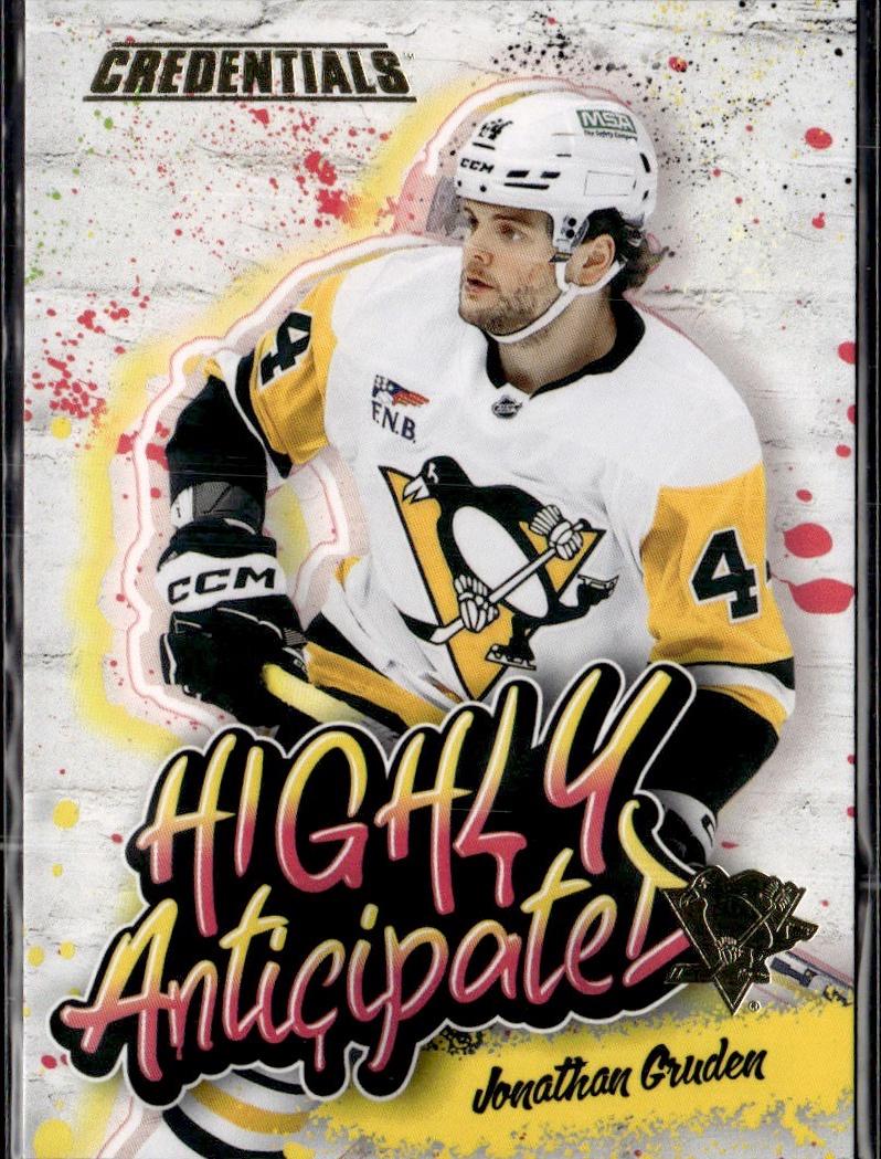 2023-24 Upper Deck Credentials Hockey Highly Anticipated #HA-33 Pittsburgh Penguins (Jonathan Gruden)