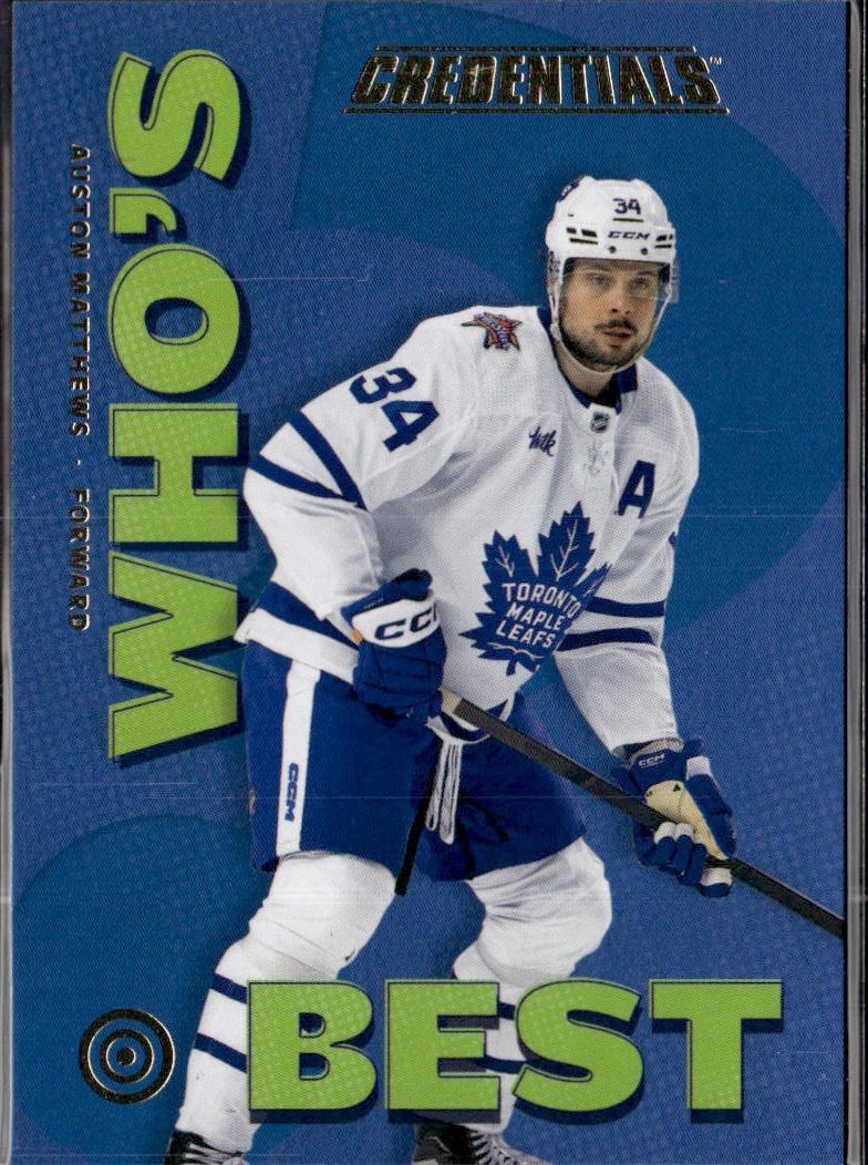 2023-24 Upper Deck Credentials Hockey Who's Best? #WB-AM Toronto Maple Leafs (Auston Matthews)