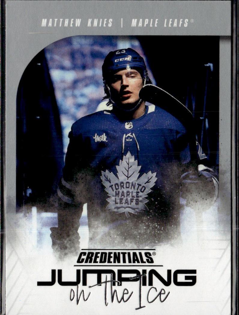 2024-25 Upper Deck Credentials Hockey Jumping on the Ice #JI-MK Toronto Maple Leafs (Matthew Knies)