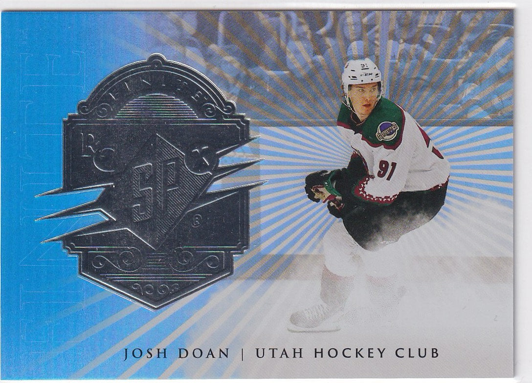 2024-25 SPx Hockey Finite /999 #F-44 Arizona Coyotes, Josh Doan