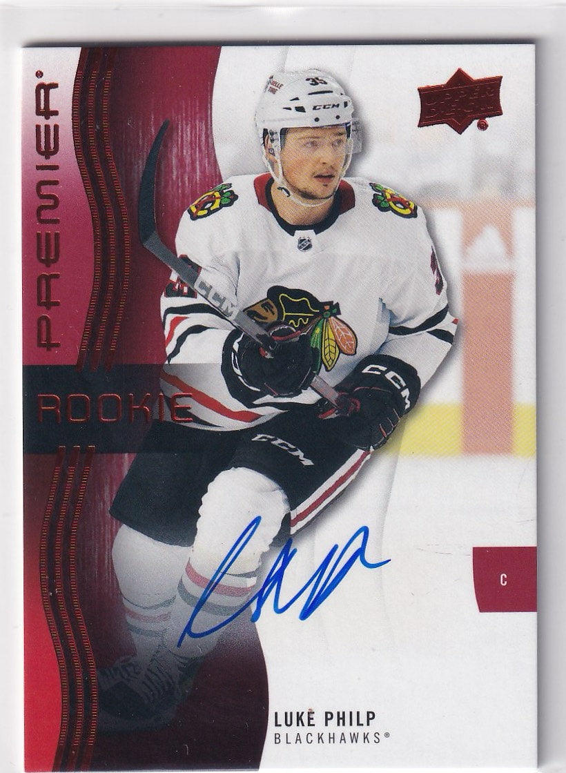 2023-24 Upper Deck Premier Hockey Auto #130 Chicago Blackhawks, Luke Philp