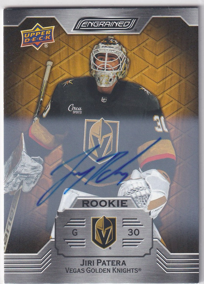 2023-24 Upper Deck Engrained Hockey Autographs #121 Vegas Golden Knights (Jiri Patera)
