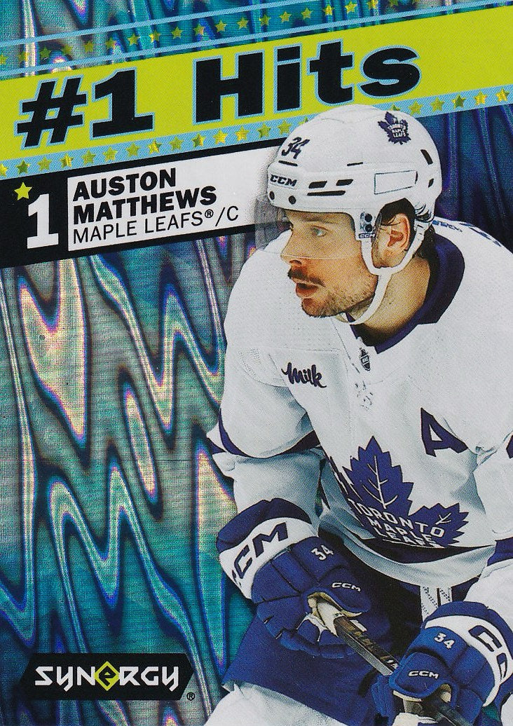 2024-25 Upper Deck Synergy Hockey #1 Hits #1H-4 Toronto Maple Leafs, Auston Matthews