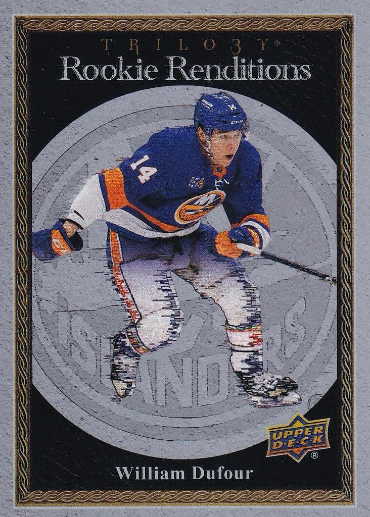 2023-24 Upper Deck Trilogy Hockey Rookie Renditions #RR-35 New York Islanders, William Dufour