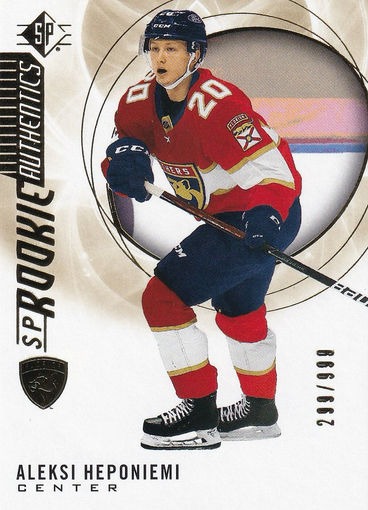 2020-21 SP Hockey Gold #/999 #121 Florida Panthers, Aleksi Heponiemi