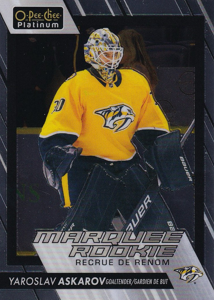 2023-24 O-Pee-Chee Platinum Hockey #230 Nashville Predators, Yaroslav Askarov