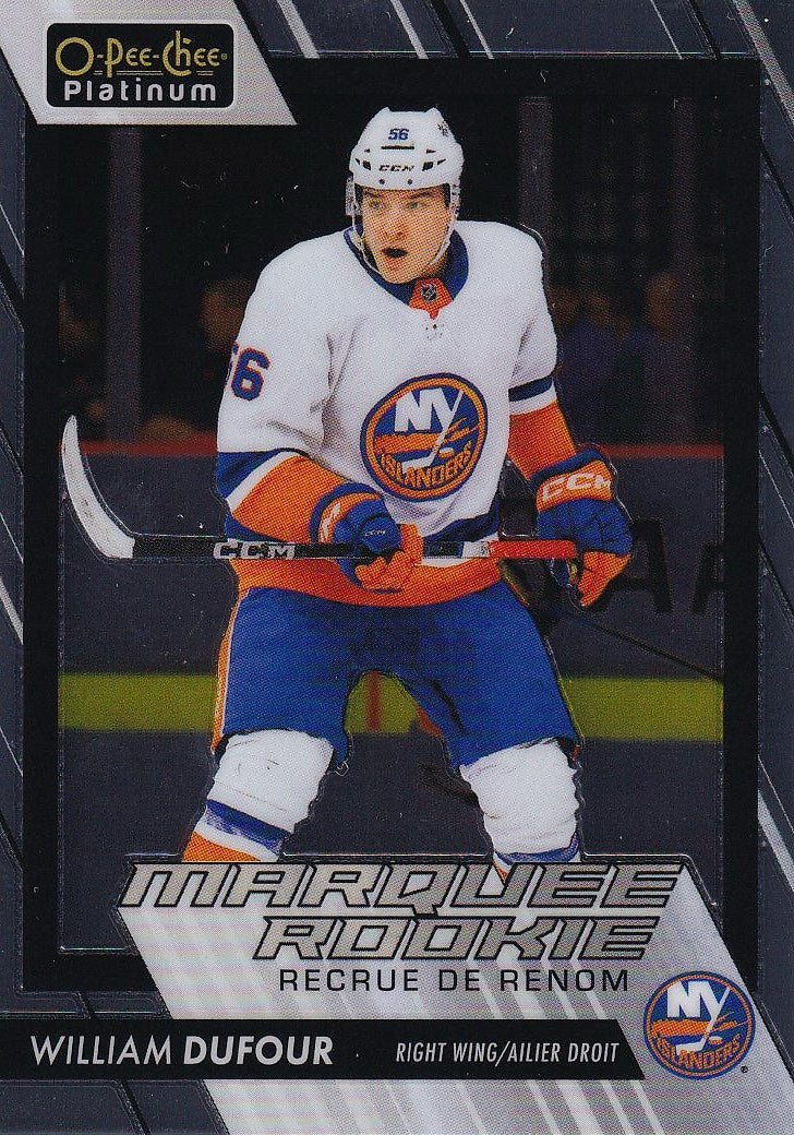 2023-24 O-Pee-Chee Platinum Hockey #234 New York Islanders, William Dufour