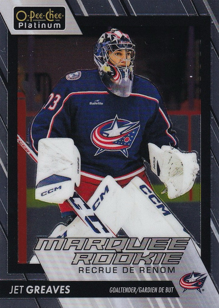 2023-24 O-Pee-Chee Platinum Hockey #237 Columbus Blue Jackets, Jet Greaves