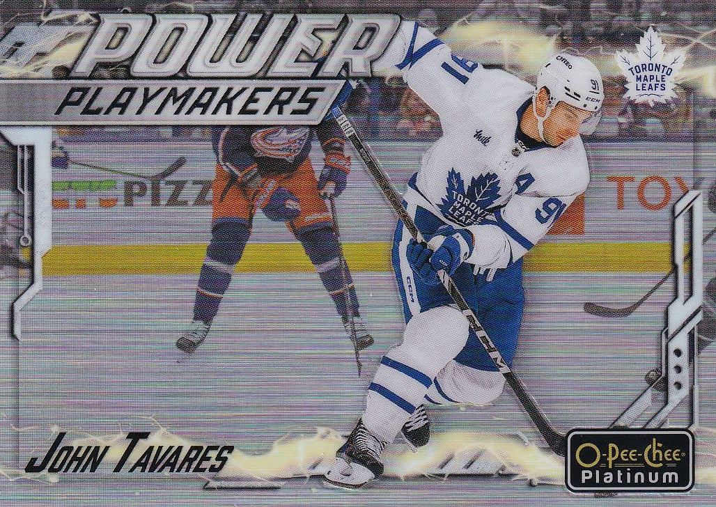 2024-25 O-Pee-Chee Platinum Hockey Power Playmakers #PM-3 Toronto Maple Leafs, John Tavares