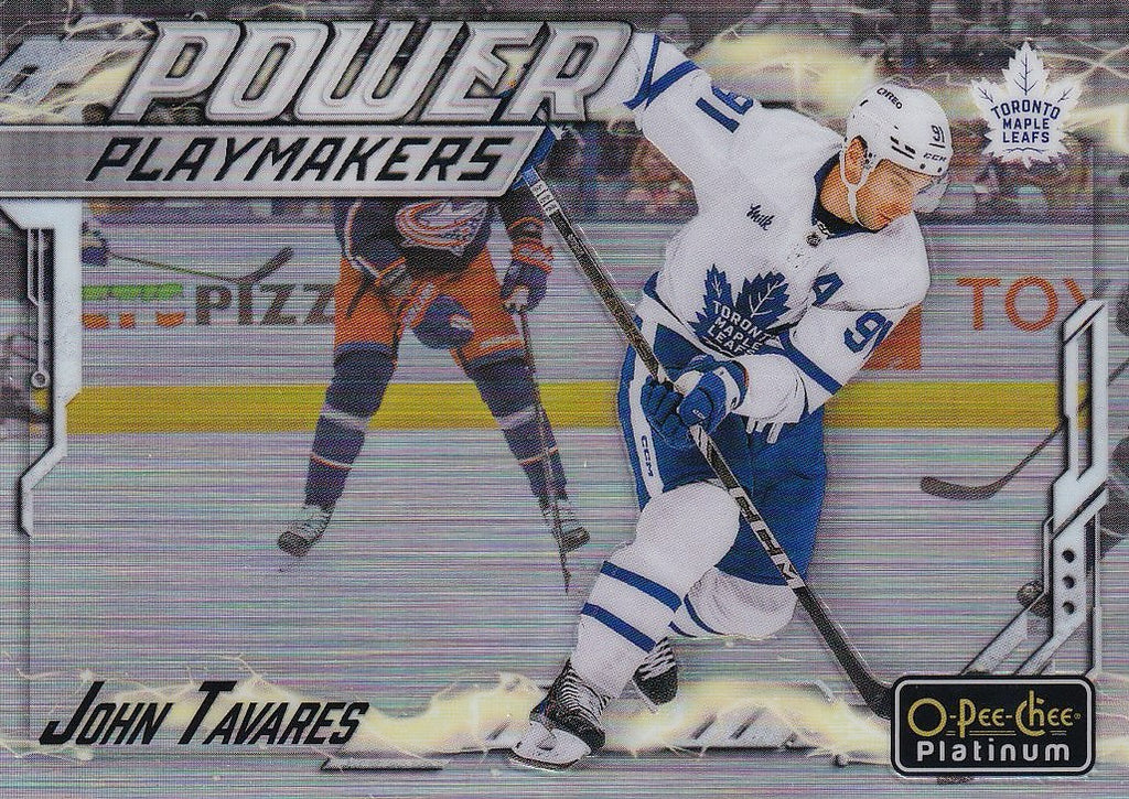 2024-25 O-Pee-Chee Platinum Hockey Power Playmakers #PM-3 Toronto Maple Leafs, John Tavares