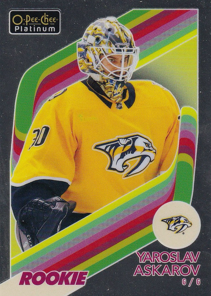 2023-24 O-Pee-Chee Platinum Hockey Retro Rainbow #R-95 Nashville Predators, Yaroslav Askarov