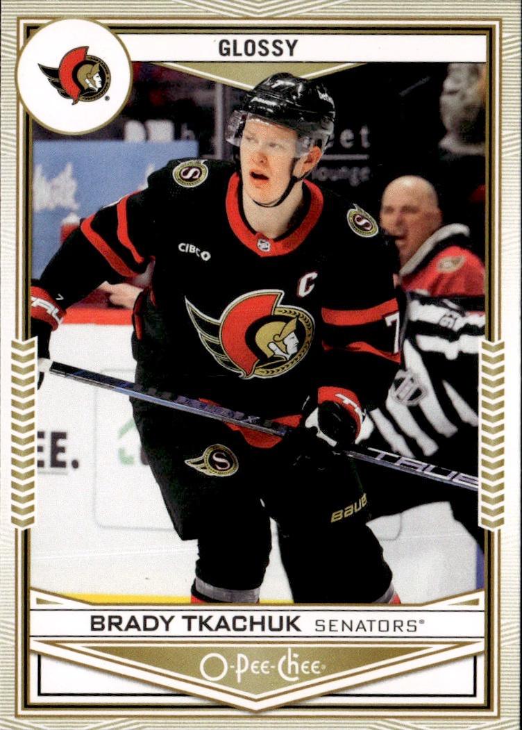 2024-25 Upper Deck Series 1 Hockey O-Pee-Chee Glossy Gold #OG-2 Ottawa Senators, Brady Tkachuk
