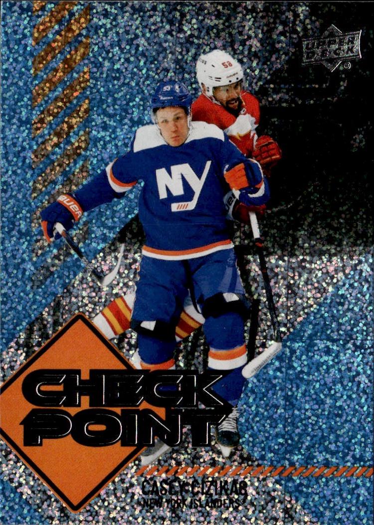 2024-25 Upper Deck Series 1 Hockey Checkpoint Speckle #CP-15 New York Islanders, Casey Cizikas