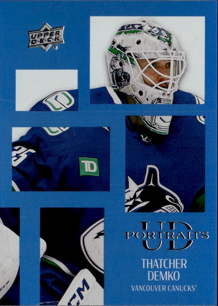 2024-25 Upper Deck Series 1 Hockey UD Portraits #P-19 Vancouver Canucks, Thatcher Demko