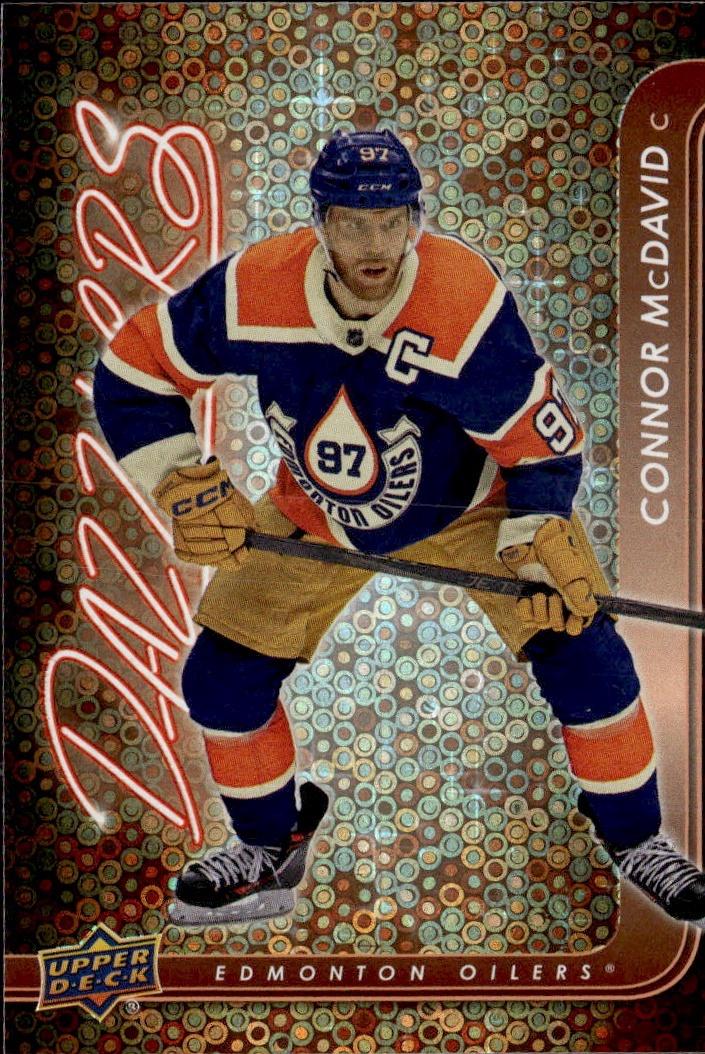 2024-25 Upper Deck Series 1 Hockey Dazzlers Orange #DZ-10 Edmonton Oilers, Connor McDavid