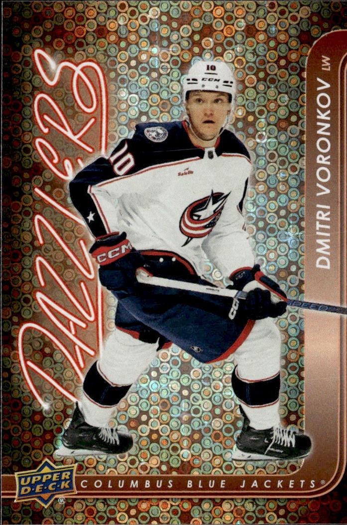 2024-25 Upper Deck Series 1 Hockey Dazzlers Orange #DZ-38 Columbus Blue Jackets, Dmitri Voronkov