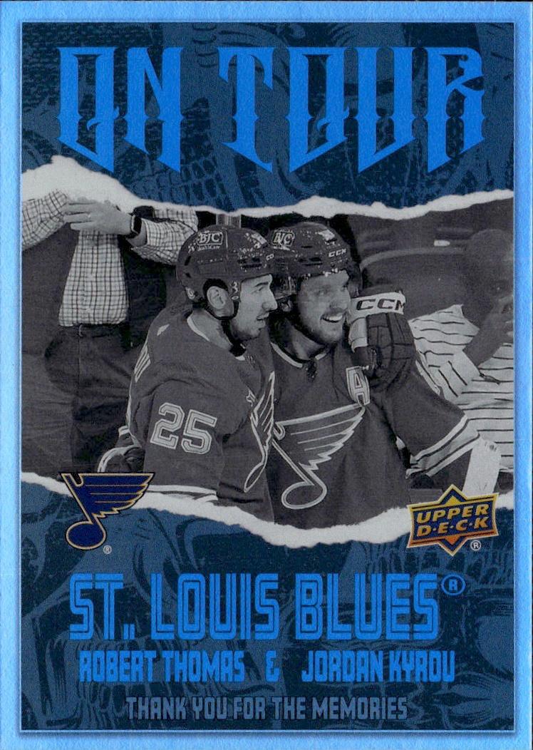 2024-25 Upper Deck Series 2 Hockey On Tour #OT-21 St. Louis Blues, Robert Thomas / Jordan Kyrou