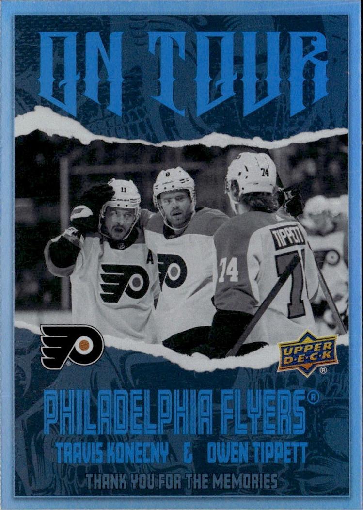 2024-25 Upper Deck Series 2 Hockey On Tour #OT-3 Philadelphia Flyers, Travis Konecny / Owen Tippett