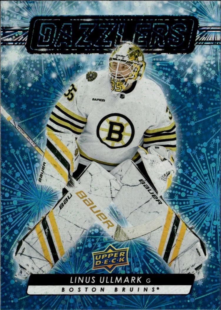 2023-24 Upper Deck Extended Series Hockey Dazzlers Blue #DZ-138 Boston Bruins, Linus Ullmark