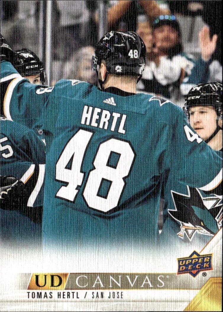 2022-23 Upper Deck Series 1 Hockey UD Canvas #C65 San Jose Sharks, Tomas Hertl