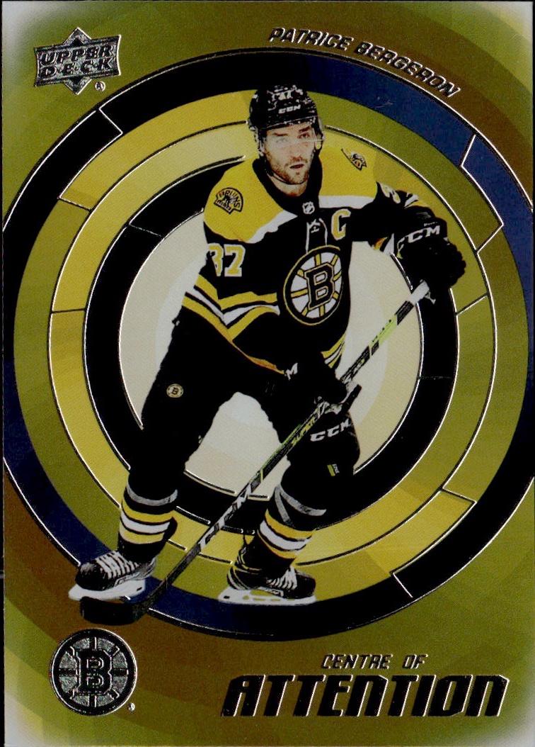 2022-23 Upper Deck Series 1 Hockey Centre of Attention #CA-18 Boston Bruins, Patrice Bergeron